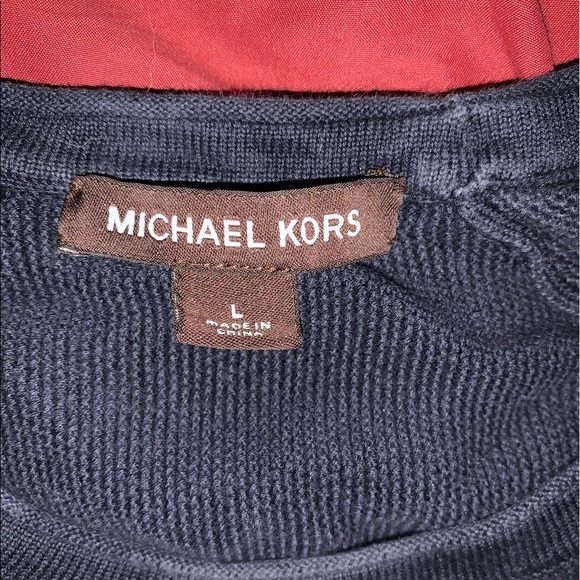 Navy Michael Kors Crewneck Sweater Large - Picture 3 of 5